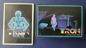 Juego completo de 66 tarjetas y 8 pegatinas TRON (película Disney) Donruss 1981 - Imagen 1 de 8