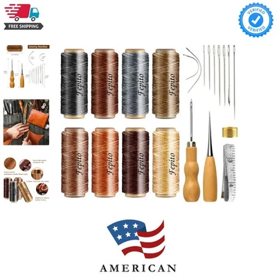 21 piezas Hilo encerado de cuero 8 colores 264 yardas 150D hilo encerado de cuero... Foto 1 de 4