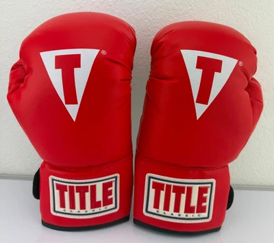 Guantes de Boxeo Entrenamiento Clásicos Title Boxeo Rojo/Blanco Talla Juvenil Foto 1 de 4