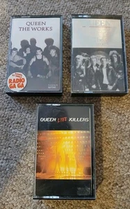 3 X QUEEN JOB LOT BUNDLE CASSETTE TAPES WORKS LIVE KILLERS THE GAME - Picture 1 of 4