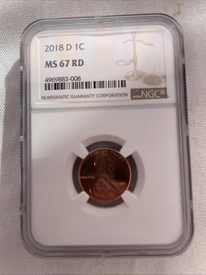 2018 D Lincoln SHIELD Cent 1c PCGS MS67RD - Image 1 of 4