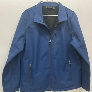 Men's Blue Size L Swiss Tech Softshell Jacket With Fleece Lining - Picture 1 of 11
