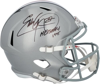 Шлем с автографом Эдди Джорджа из Ohio State Buckeyes копия Riddell с 95 Heisman Insc - Изображение 1 из 3