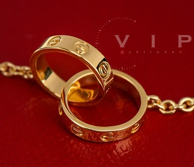 Cartier Love Armband an der Kette 18K Gelbgold 750 Yellow Gold Bracelet on Chain - Bild 1 von 4