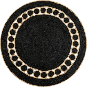Indian Rug Round Reversible Jute Flat weave Carpet Braided Modern Boho Area Rug - Picture 1 of 4
