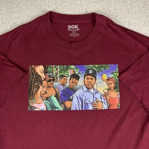 Y2K DGK Boys In The Good Ice Cube T Shirt Size XL Hip Hop Maroon Skater - Picture 1 of 5