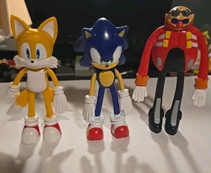 Sonic The Hedgehog Sonic Adventure Lot of 3 Bendy Bend-ems Figures - Picture 1 of 8