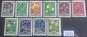 (1531) Austria Scott B235-44, Flowers MNH, complete set of 10 - Picture 1 of 1