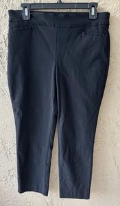 Chico's Women's Size 1 (8-10) Black Classic Straight Leg Pull-On Pants - Picture 1 of 3