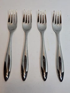 Juego de 4 tenedores de cena Nambe 18/10 de repuesto de acero inoxidable brillante - Imagen 1 de 6