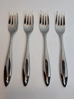 Juego de 4 tenedores de cena Nambe 18/10 de repuesto de acero inoxidable brillante Foto 1 de 4