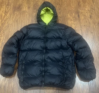 Тройная звезда куртка молодежи SZ L черный пуховик упаковываемый полный молнии с капюшоном лыж пальто - Изображение 1 из 4