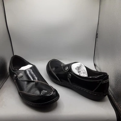 Туфли без шнурков Clarks Collection Ashland Lane 12N черные запатентованные A57 - Изображение 1 из 4