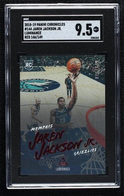 2018 Chronicles Luminance Red /149 Jaren Jackson Jr #144 SGC 9.5 Mint+ Rookie RC - Image 1 of 2