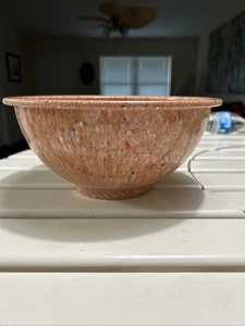 Vintage Texas Ware Konfetti Melamin Schüssel 118 Pfirsich Orange 10" reparaturbedürftig - Bild 1 von 4