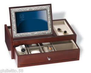 JEWELRY HOLDER + WATCH HOLDER with 925% SILVER FRAME 3503 - Picture 1 of 1