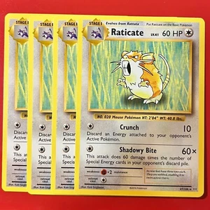 4x Raticate 67/108 Pokémon TCG XY Evolutions NM Playset Rare Lot - Picture 1 of 1