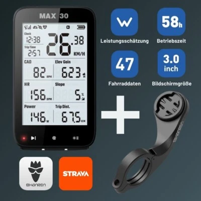 Fahrradcomputer mit GPS und halter Kraftmessung und Bedienung Mobile App Shanren - Bild 1 von 4
