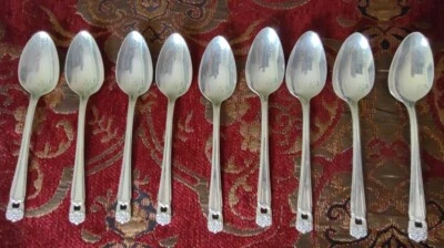 Eternally Yours  Teaspoons Set 9 Rogers Silverplate 1847 1941  6" - Image 1 of 4