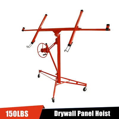 FIRST.RACING 11FT Drywall Rolling and Panel Hoist Sheetrock Plasterboard Jack Lifter Tool