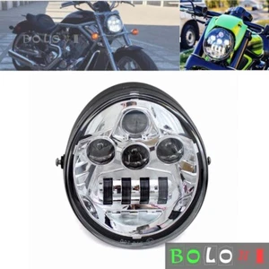 DOT Motorcycle LED Headlight For Harley V-Rod Muscle Street Rod VRSCA VRSC VRSCF - Picture 1 of 9