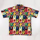 Dragonfly Che Guevara Button Down Shirt Large - Warhol Pop Art All Over Print