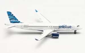 New! Herpa 535298 1:500 JetBlue Airways Airbus A220-300 "Hops" N3044J diecast - Picture 1 of 2