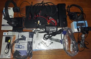 2 HP Docking Station's, Plantronics/Poly Headset, Logi, Nexigo Cam Bundle. Used! - Picture 1 of 22
