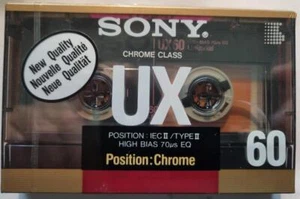 Sony UX 60 CHROME CrO2 - Blank Audio CHROME Tape Cassette UX NEW N&S - Picture 1 of 2
