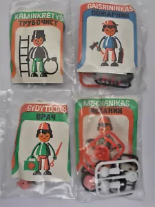 Lego copia sovietica URSS Lituania vintage spazzacamino, pompiere, medico, meccanico - Foto 1 di 8