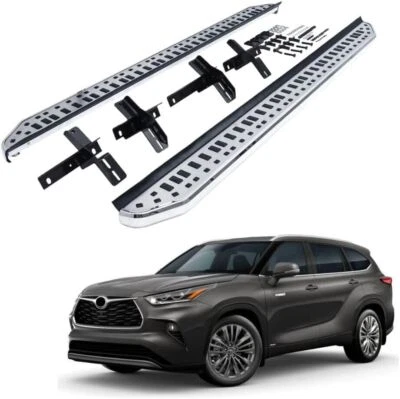 Par de estriberas peldaños laterales barra Nerf para 2020-2023 se adapta a Toyota Highlander Foto 1 de 4