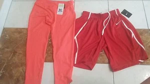 NWT $64 sz. XL Girls Under Armour leggings fitted heat gear & NWT Nike XL shorts - Picture 1 of 5