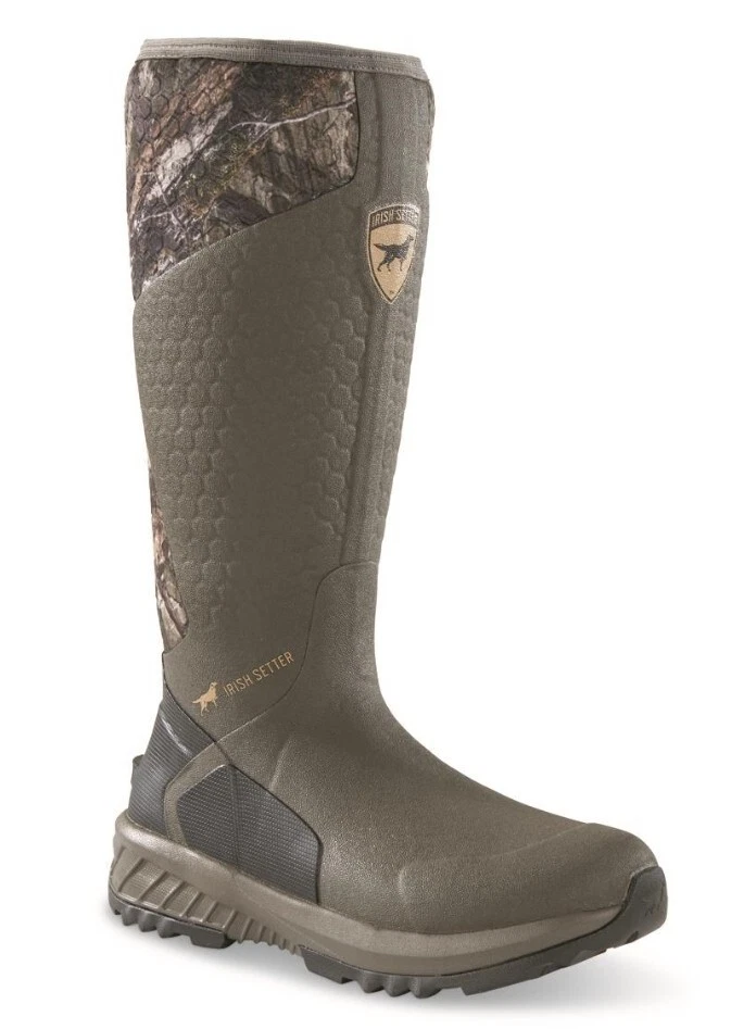 Irish Setter MudTrek 17" Waterproof Athletic Fit Rubber Boots MENS 11 Mossy Oak - Image 1 of 4