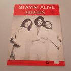 The Bee Gees - Stayin' Alive Rare 1978 Oz Sheet Music