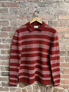 Levi’s Vintage Clothing LVC Mens Sweater, Sz Small, Red White Stripe 100% Wool - Picture 1 of 8