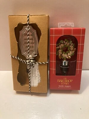 NUEVO Lote de 2 Tapones de Botella de Vino Mud Pie & The Bar Shop Foto 1 de 4