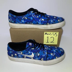 Nike SB Low-Top Sneakers Size 12 Blue Floral Style 705193-412 - Picture 1 of 8