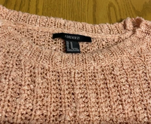 Suéter Pullover Forever 21 Talla M M M Melocotón Tejido Abierto Ligero Manga Larga - Imagen 1 de 6