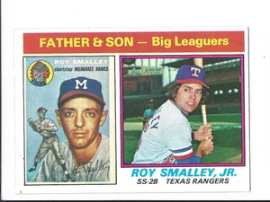 1976 Topps #70 Father and Son Roy Smalley  Roy Smalley Jr  Rookie