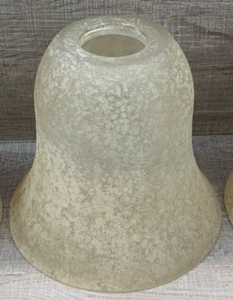 Chandelier Light Shade Sconce Torchiere Pendant Fixture Beige Speckled Frosted - Picture 1 of 9