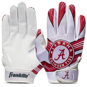NEW Alabama Crimson Tide Franklin Youth Receiver Gloves Size XS/S! - Picture 1 of 9