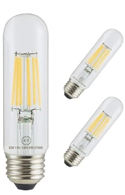 Led Filament Bulb Tubular Retro Vintage Edison T10 Style, Dimmable, E26 Medium B - Image 1 of 4