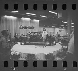 1971 Los Angeles Import Auto Show - FIAT Exhibit - B&W Kodak 35mm Negative - Picture 1 of 5