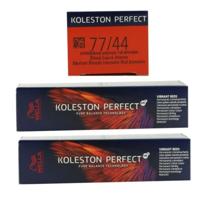 Wella Koleston Vibrant Reds 2 x 60 ml 77/44 mittelblond intensiv rot intensiv Se