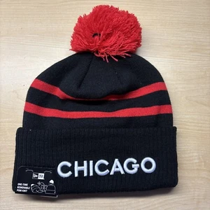 New Era NBA Basketball Chicago Bulls Strickmütze Bommelmütze Neu mit Etikett - Bild 1 von 6