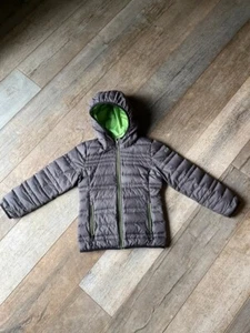 CMP ultraleichte Daunenjacke Gr. 128 grau grün Steppjacke Daunen Jacke Anorak - Bild 1 von 9