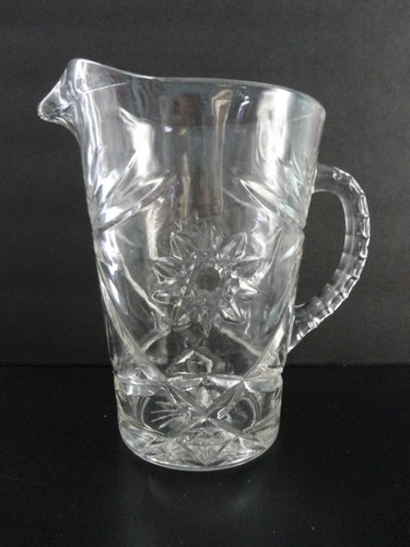 Vintage Anchor Hocking Early American Prescut Pitcher 8.5"