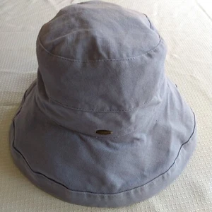 Scala Kindercaps Sun Hat KIDS One Size Brim Beach Bucket Hat Light Periwink-Blue - Picture 1 of 12