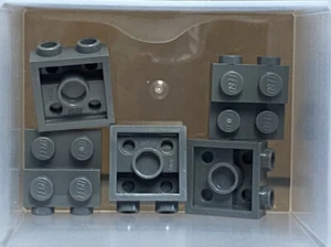 LEGO Parts - Dark Bluish Gray Plate 2 x 2 x 2/3 2 Studs Side - No 99206 - QTY 5 - Picture 1 of 1
