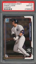 Aaron Judge 2015 Bowman Draft Chrome Baseball Rookie Card RC #150 Graded PSA 10